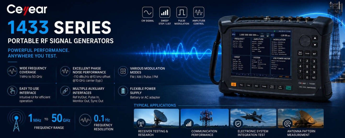 Generator sygnałów RF: Ceyear seria 1433